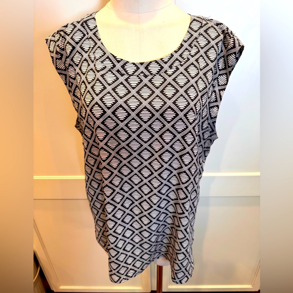 Jcrew Geometric Black and White Women's Top
